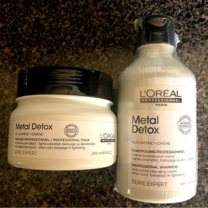 L’Oreal Professional Metal Detox Hair Mask & Shampoo set NEW
